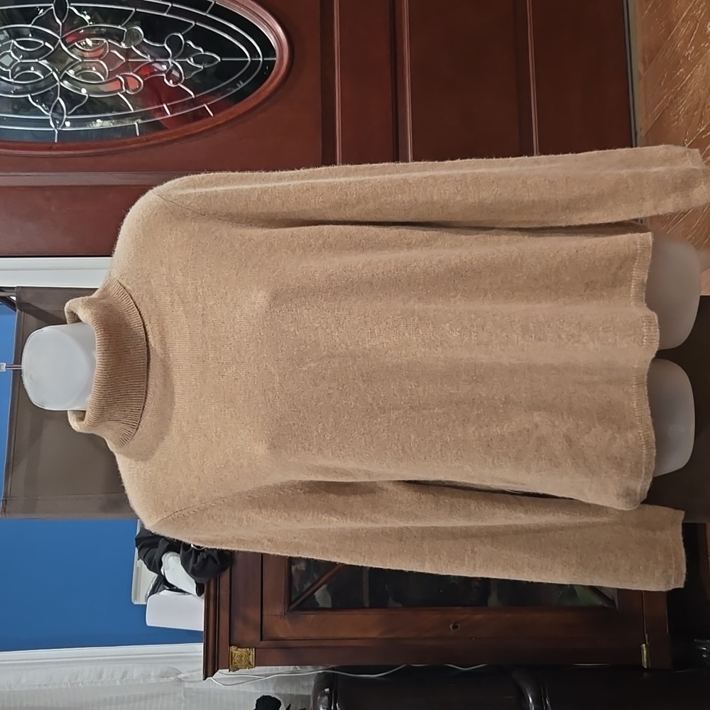 Charter Club Camel 100% Cashmere Turtleneck Sweater, XL - Picture 3 of 8
